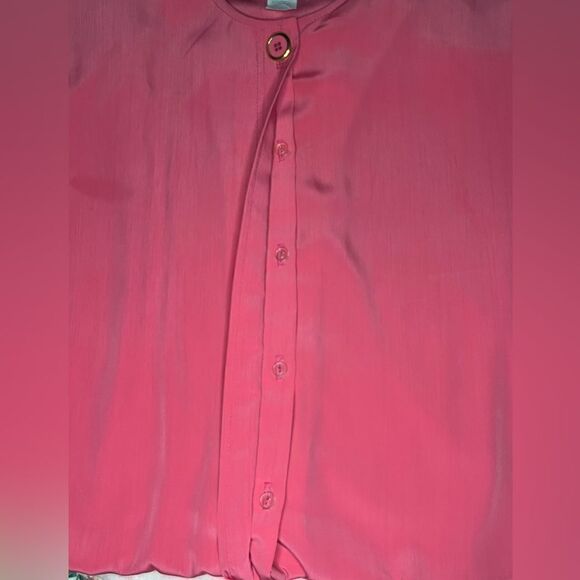 VTG Henry Lee coral pink midi length house dress muumuu robe - Picture 3 of 9